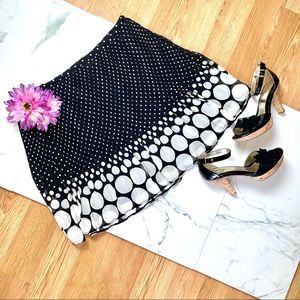 ☀️NWT Casual Black/white polkadot skirt by ELLE.